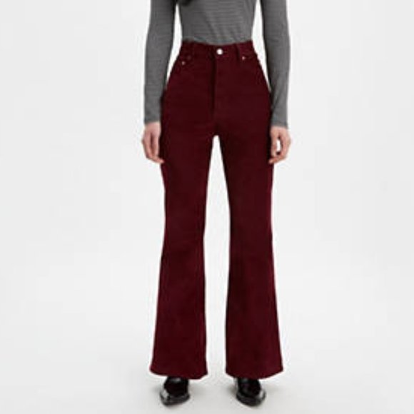 Levis Red Ribcage Flare Corduroy Jeans 
